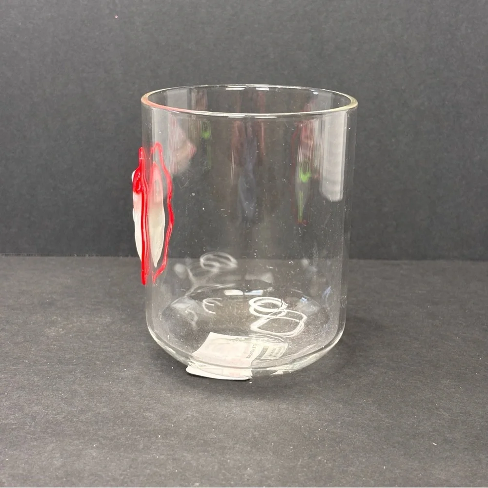 Anthropologie Love Notes Holiday Juice Glass Santa NWT